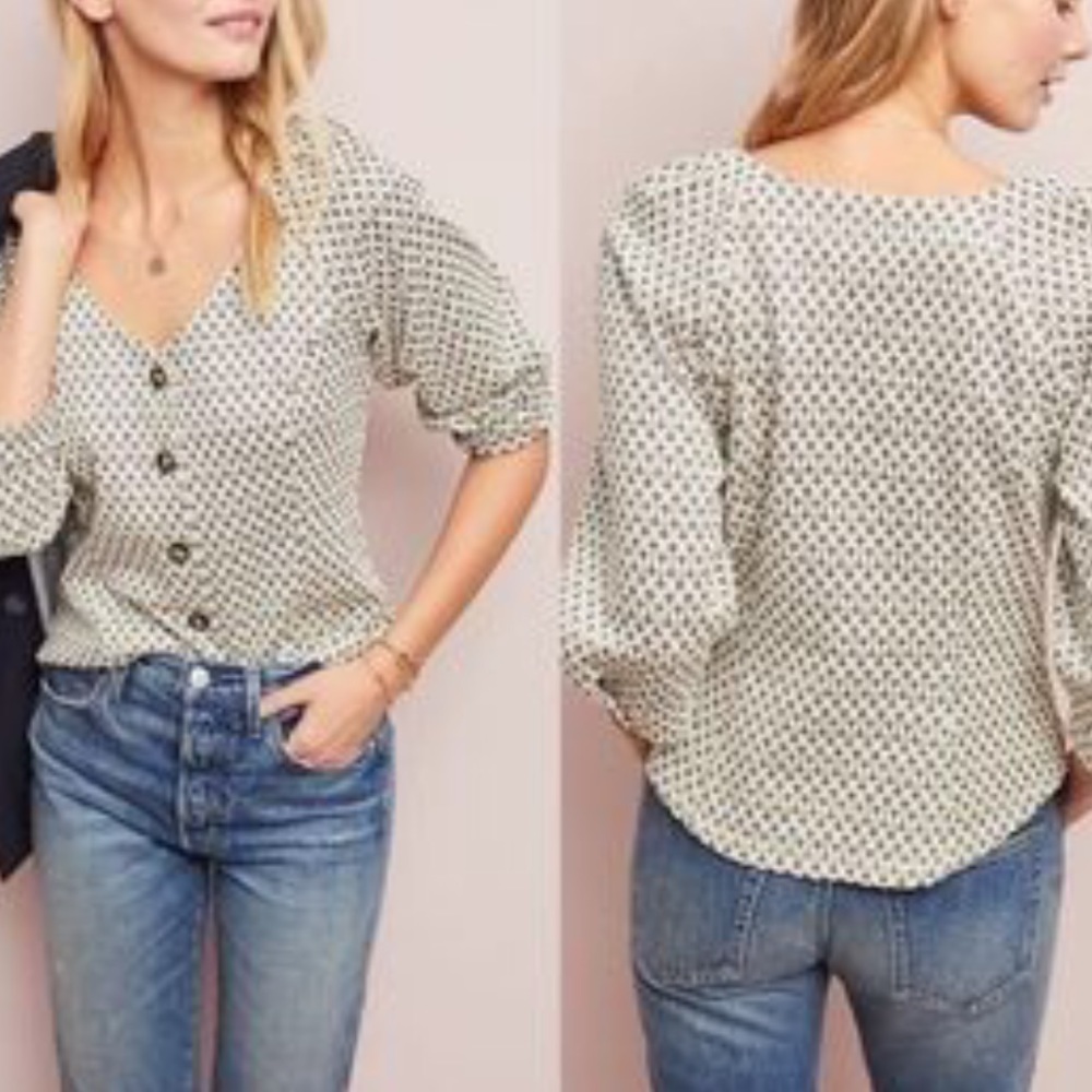 ETTtwa Coralie top button by Anthropologie, Medium (1) - Picture 2 of 15